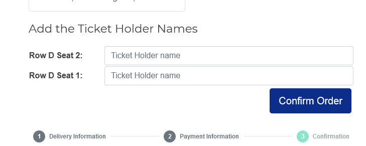 Ticket Holder Names
